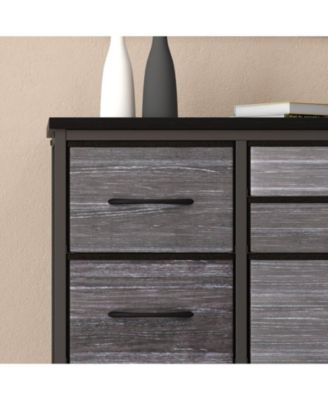 Dresser for Bedroom 55''TV Stand with Power Outlet & LED Wide Dresser with 10 Large Drawers