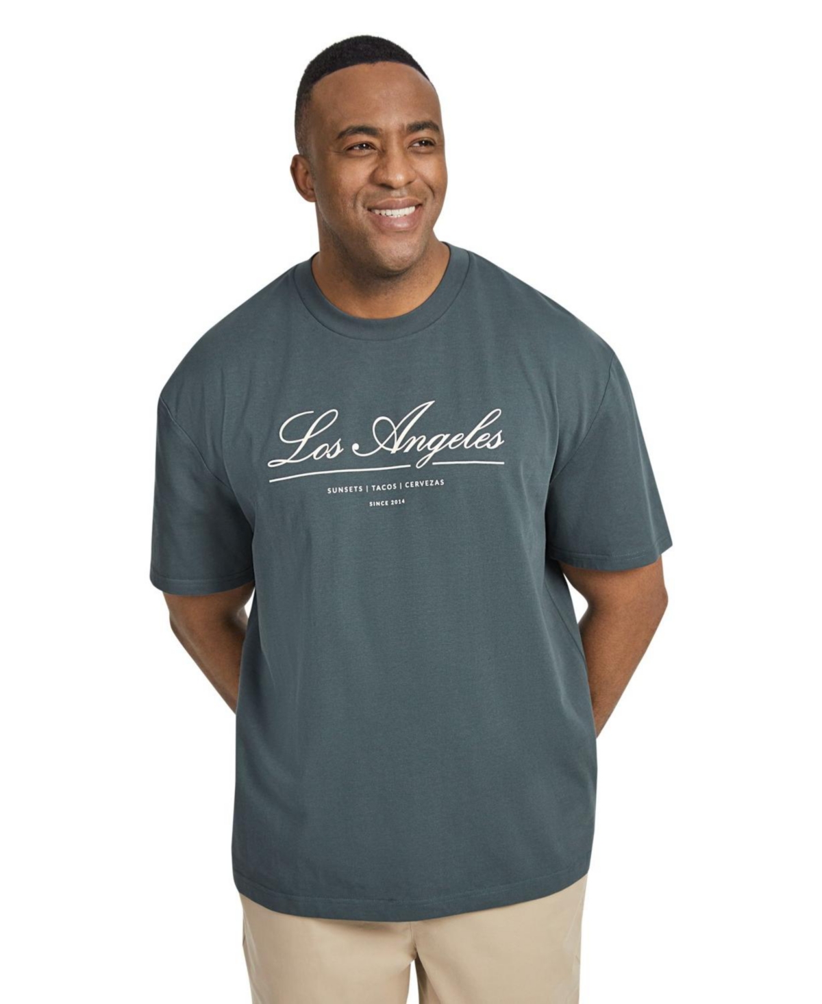 Men's Los Angeles Relaxed Fit Tee - Steel blue
