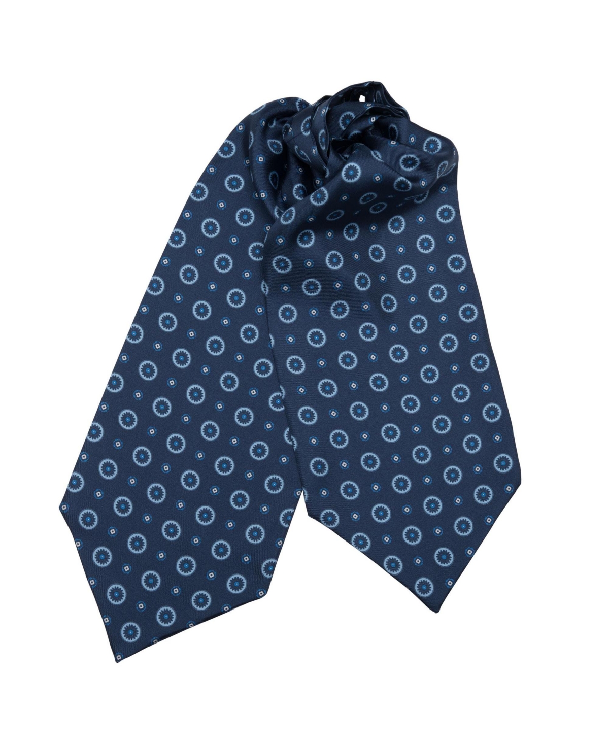 Burano - Silk Ascot Cravat Tie for Men - Blue
