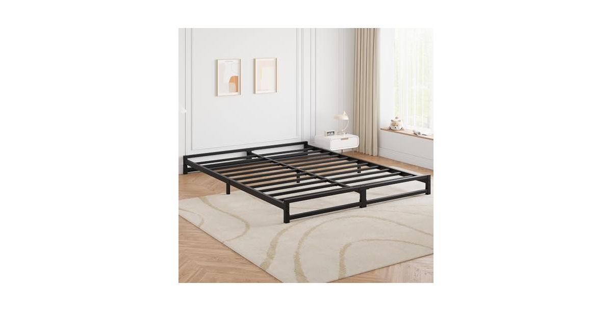 gaomon Queen Size Metal Platform Bed Frame with Steel Slat Support