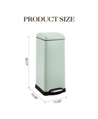 8 Gallon (30L) Step Trash Can, Stainless Steel Bathroom Garbage Can