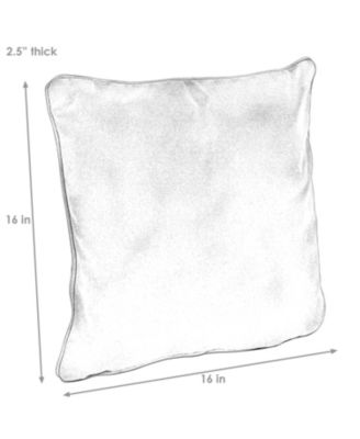 Indoor/Outdoor Square Accent Decorative Throw Pillows for Patio or Living Room Furniture - 16" - 2pc