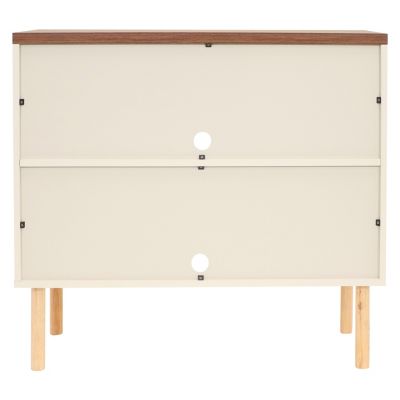 Indoor Mid-Century Modern 2-Door Accent Buffet Cabinet with Shelves