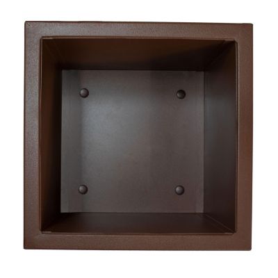 Modern Simplicity 8.25" Square Cold-Rolled Steel Outdoor Elevated Planter - Set of 2