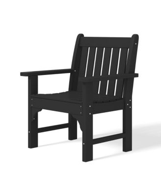Outdoor Patio 3-Piece HDPE Adirondack Garden Chairs with Square Adirondack Side Table Set