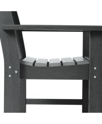 5-Piece HDPE Outdoor Patio Chair and Square Table Dining Set