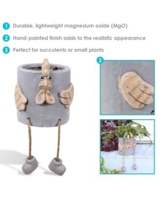 Tate the Turkey Planter Statue - Indoor/Outdoor Decorative Figurine - 8.5"