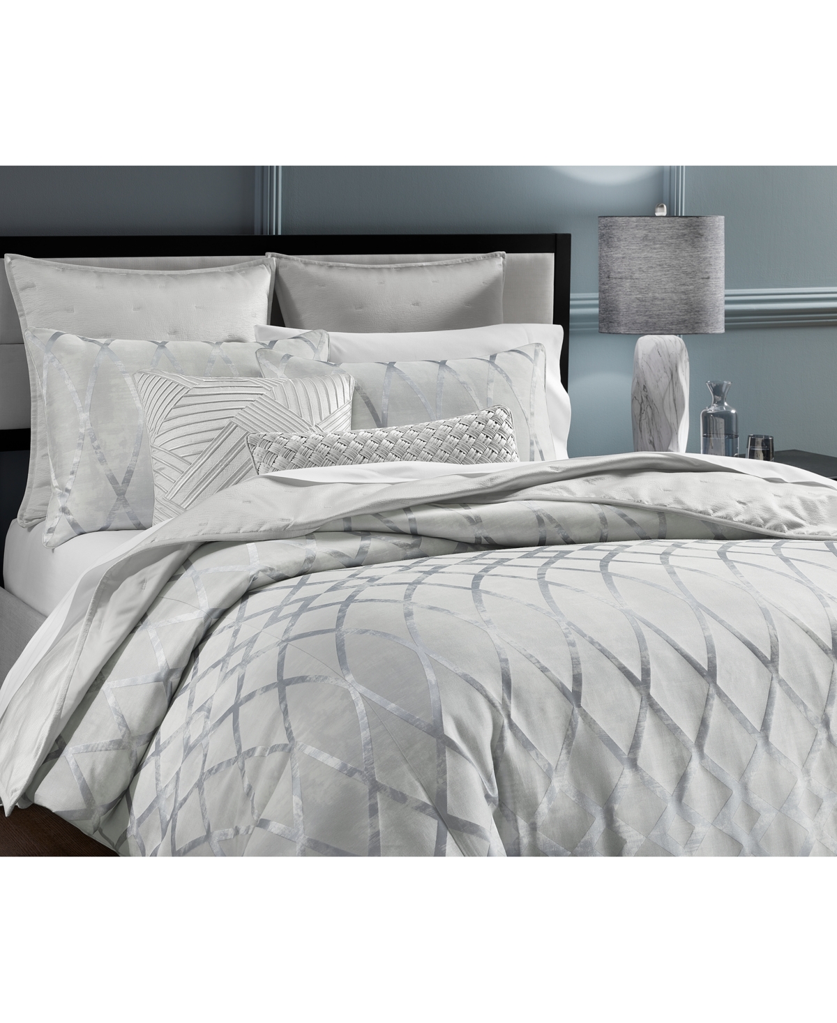 Hotel Collection Dimensional 3-pc. Duvet Cover Set, King, Exclusively At Macy's In Blue