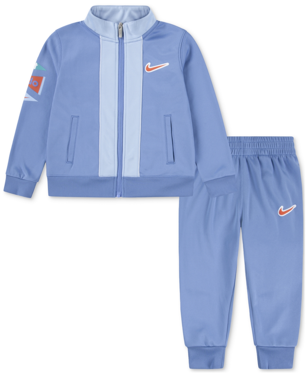 Nike Baby Dri-fit Tracksuit Jacket & Pants, 2 Piece Set In Blue Beyond
