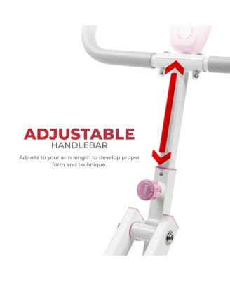Pink SMART Upright Row-N-Ride Squat Assist Exerciser with Free SunnyFit App via Bluetooth