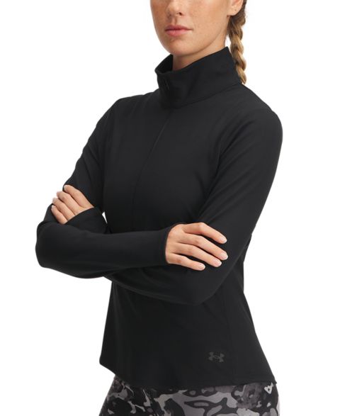 Женский топ Under Armour Motion Half-Zip Long-Sleeve Top, цвет: Чёрный