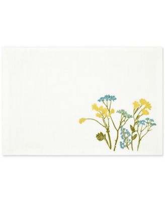 Lenox - Wildflowers Border Embroidered Placemat, 13" x 19"