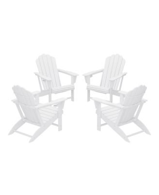 Outdoor Patio HDPE Adirondack Chairs With Cup Holders