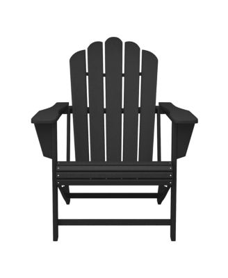 3-Piece Adirondack Chair with Cup Holder and Folding Ottoman and Table Set