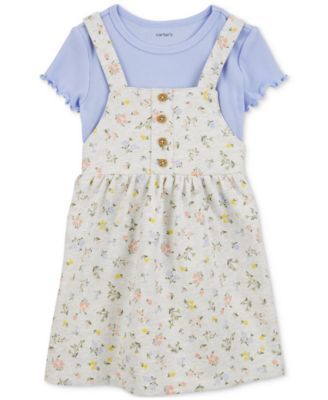 Carter's - Toddler Girls Cotton Top & Floral-Print Dress, 2-Piece Set