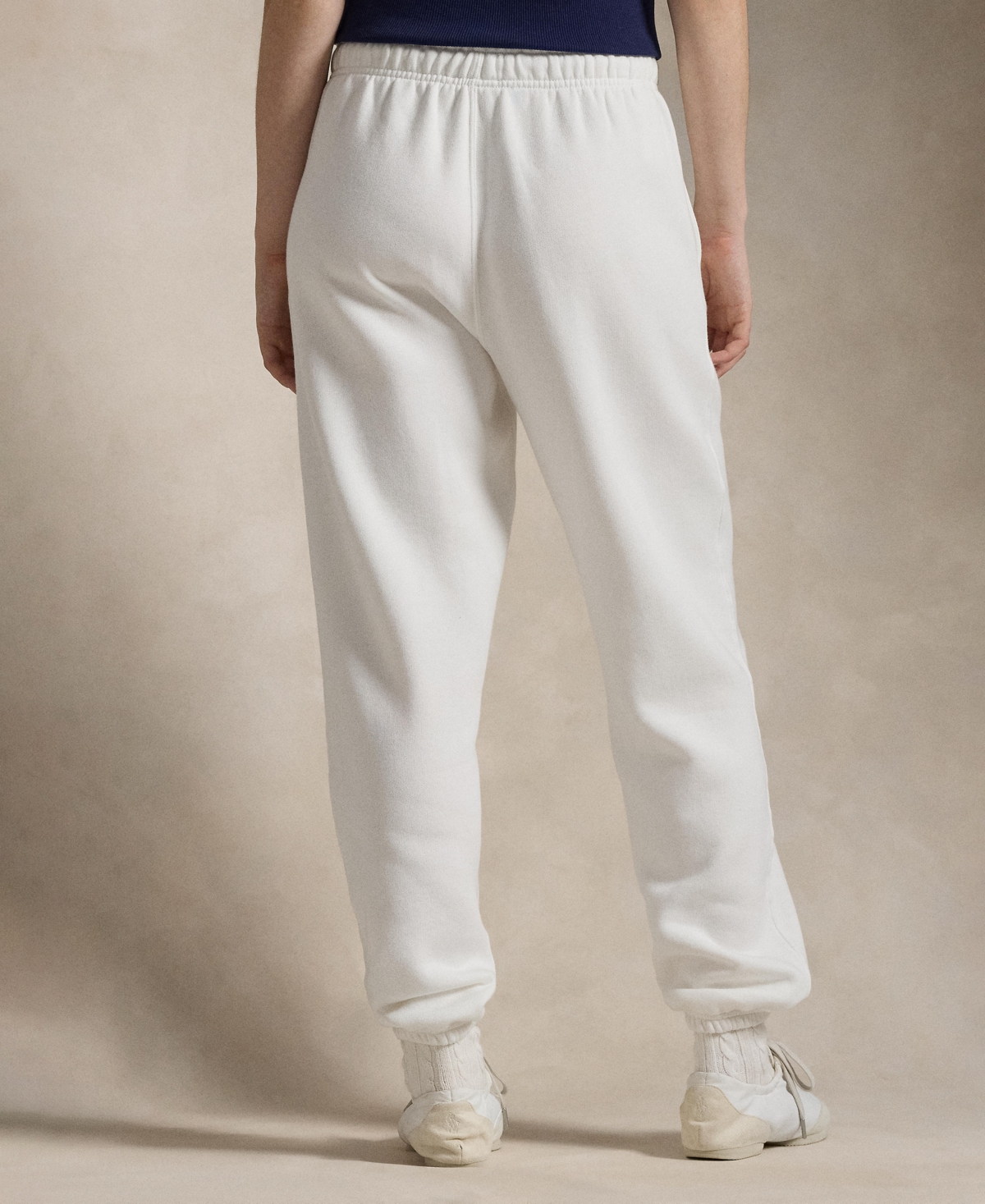 Polo Ralph Lauren Fleece Athletic Pant In White