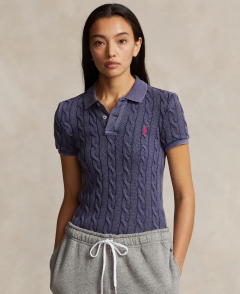 Женские Polo Ralph Lauren Women's Cable-Knit Polo Shirt