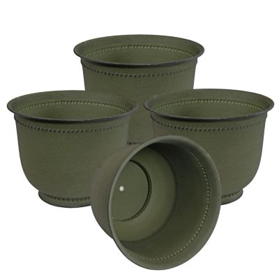 Michael Metal Indoor or Outdoor Planter with Drainage Hole - 14.5 in