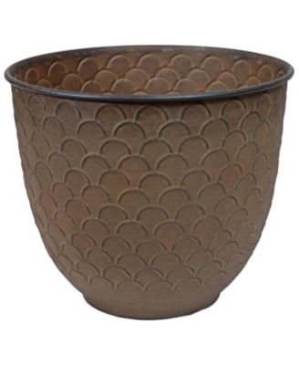Dinah Metal Indoor or Outdoor Planter with Drainage Hole - 12.5 in
