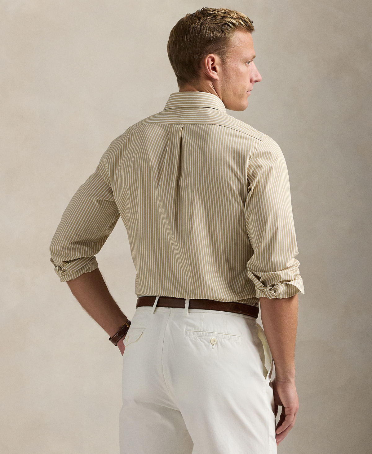 Polo Ralph Lauren Men's Classic-fit Gingham Stretch Poplin Shirt In Neutral