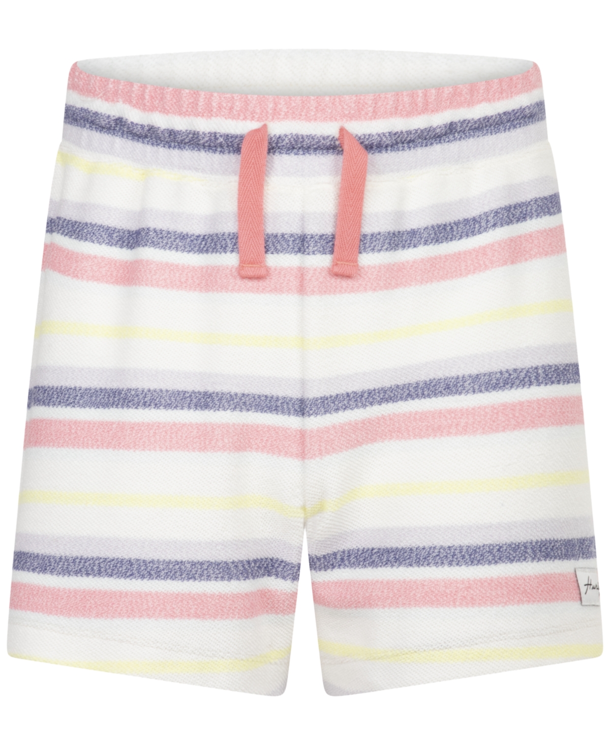 Shop Hurley Big Girls Striped Beach Shorts In Marshmallow
