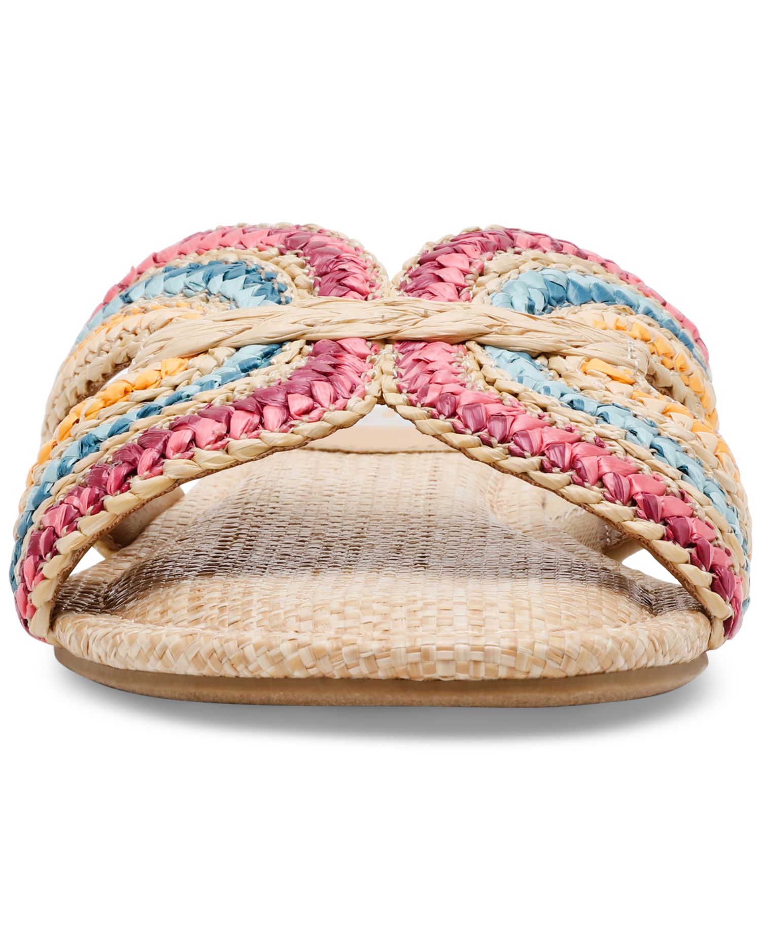 Women's Geeya Raffia Criss Cross Strap Slide Sandals