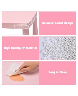 Kids 3 Pieces Multi Activity Play Dining Study Table and Chair Set