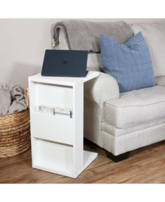26.75" Particleboard Dual-Use C-Frame Side Table