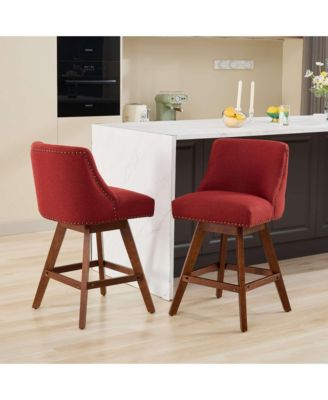 Set of 2 Swivel Counter Height Stools