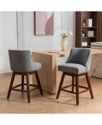 Set of 2 Swivel Counter Height Stools
