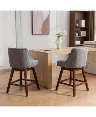 Set of 2 Swivel Counter Height Stools