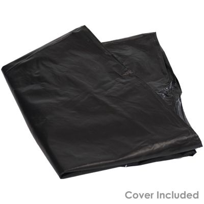 Heavy-Duty Steel Cauldron Fire Pit with Spark Screen and PVC Protective Cover - 28.5-Inch Round - Brushed Bronze