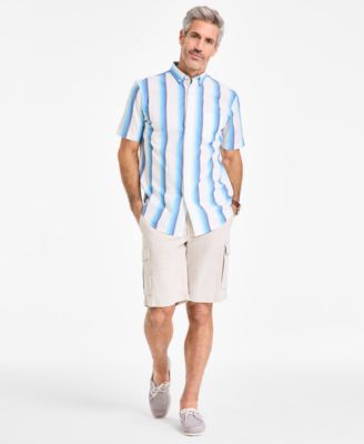Men's Stripe Poplin Shirt, Exclusively at Macy's