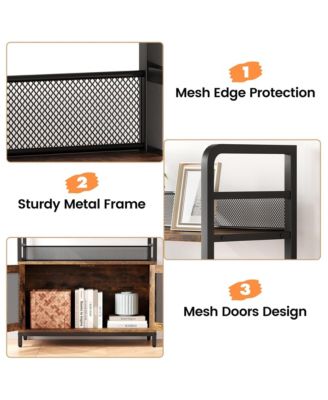 Industrial Bookshelf with Storage