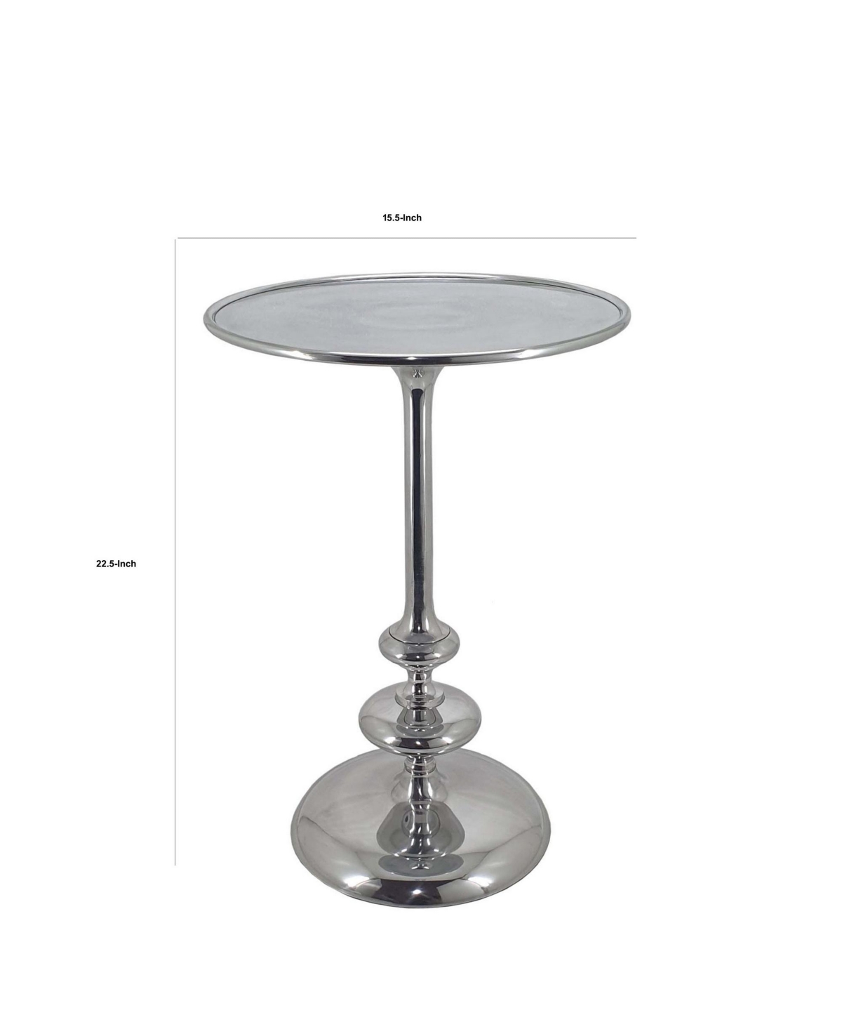 Modern Aluminum Side Table Sleek and Durable Accent for Living Room, Bedroom, or Office