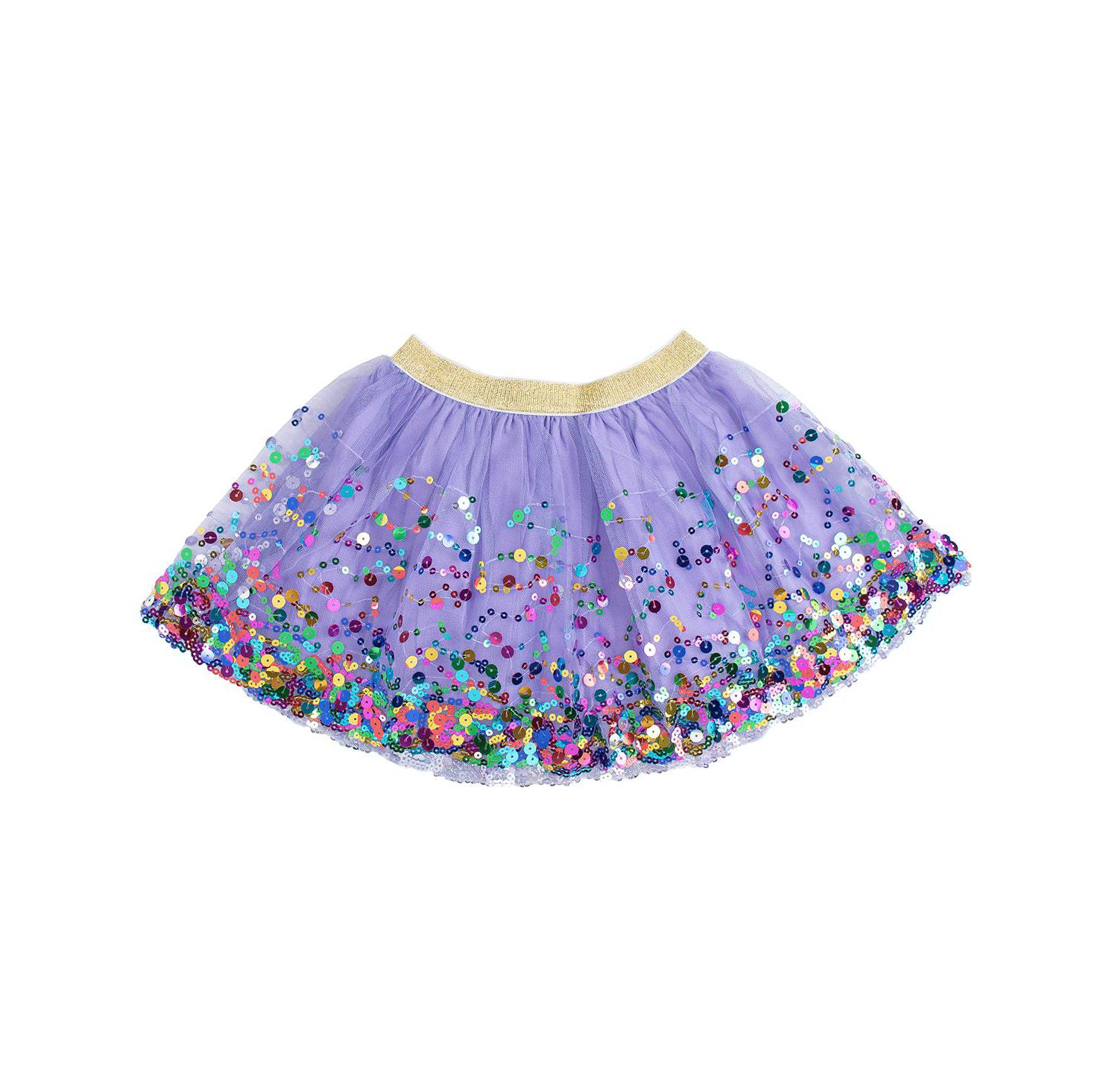 Little and Big Girls Lavender Confetti Tutu Skirt