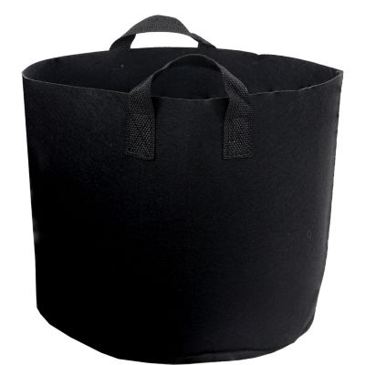 Garden Grow Bag with Handles Non-Woven Polypropylene Fabric, Black