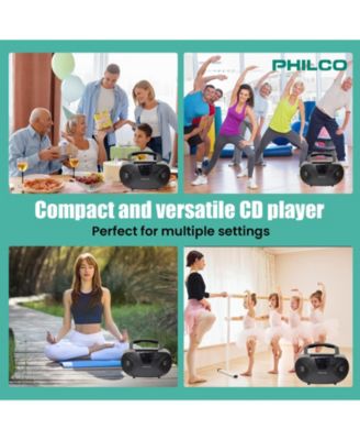 Wired Bluetooth Boombox with CD & Cassette Player Cassette Recorder, Bluetooth Audio MP3/WMA/CD-R/CD-RW Compatible, FM Radio, Aux & jack