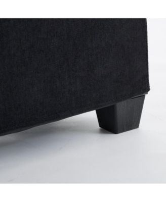 Storage Ottoman Bench with Metal Frame, Versatile Shoe Bench for Bedroom, Entryway, Living Room-The Pop Home