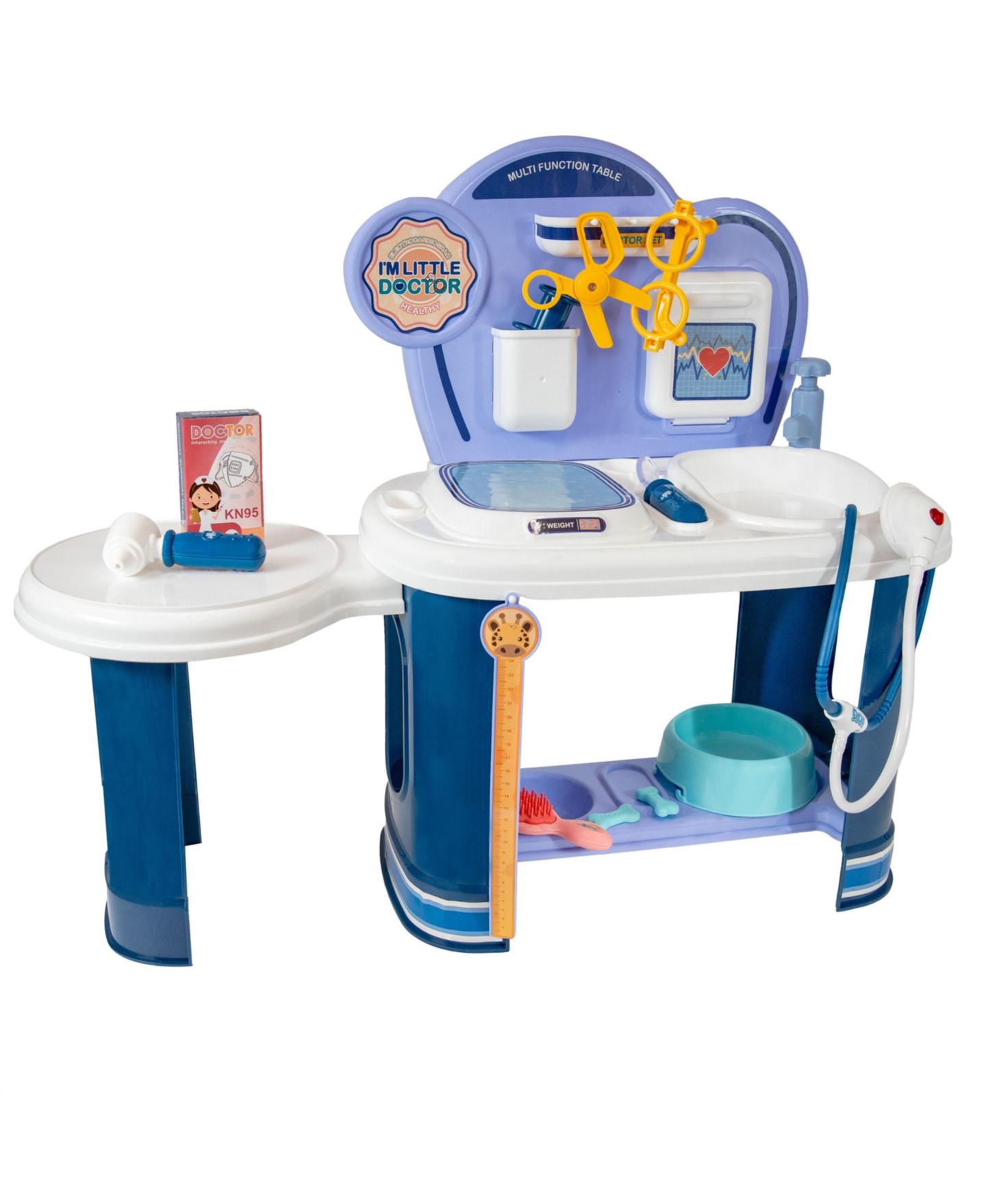 Детские игрушки Sunnydaze Decor Little Doctor Interactive Stethoscope with Lights and Sounds 12-Piece Pretend Play Vet Station, Ages 3+ — фото 1