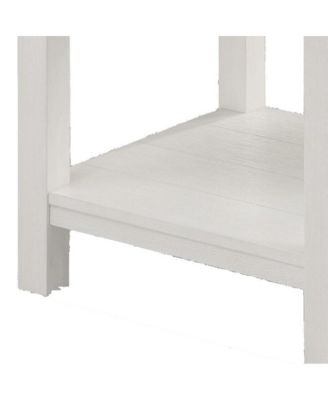 Square End Table with Open Bottom Shelf and Brown Top Stylish and Practical Storage for Living Room or Bedroom