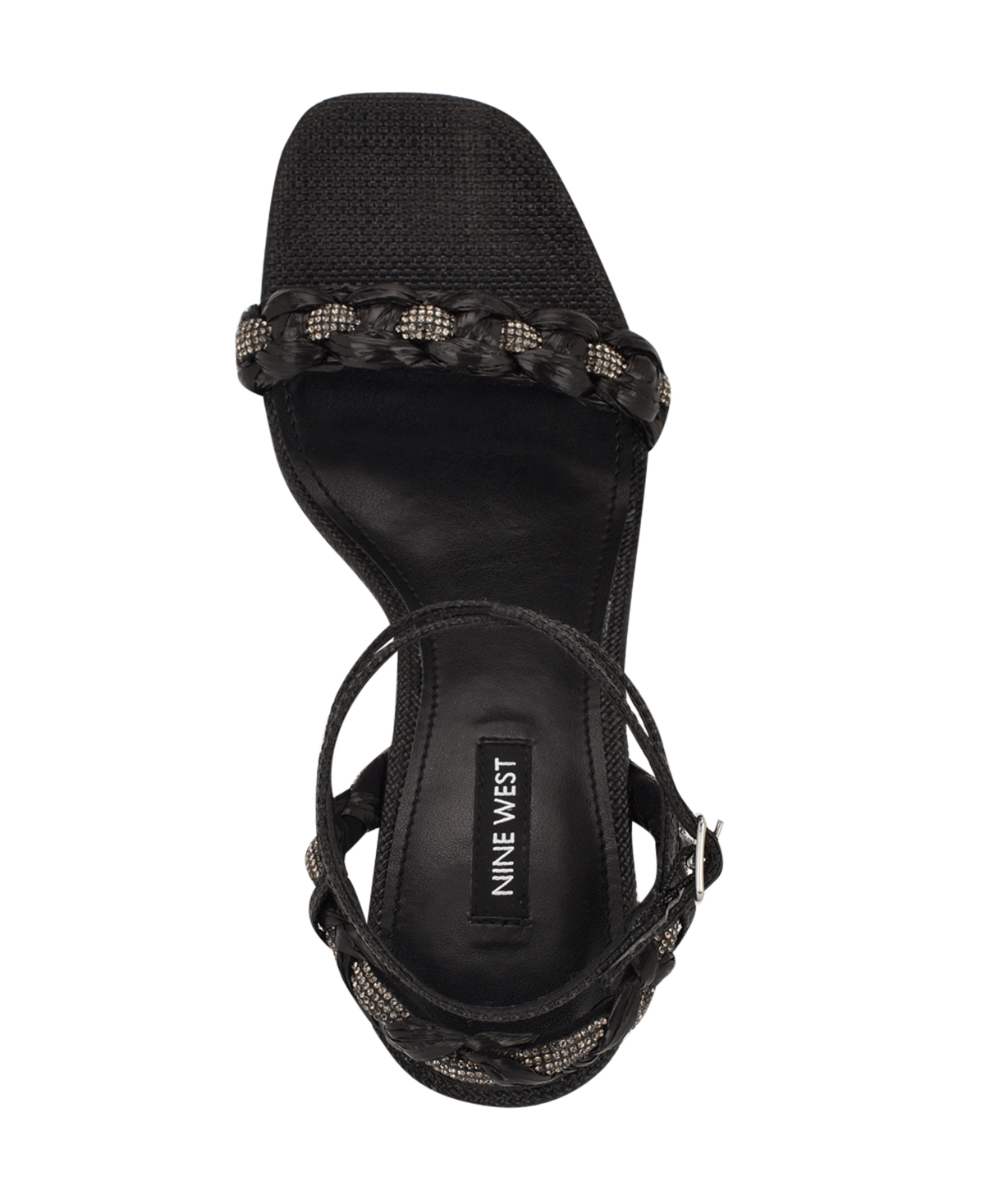 Nine West Nashy Ankle Strap Espadrille Wedge Sandal In Black