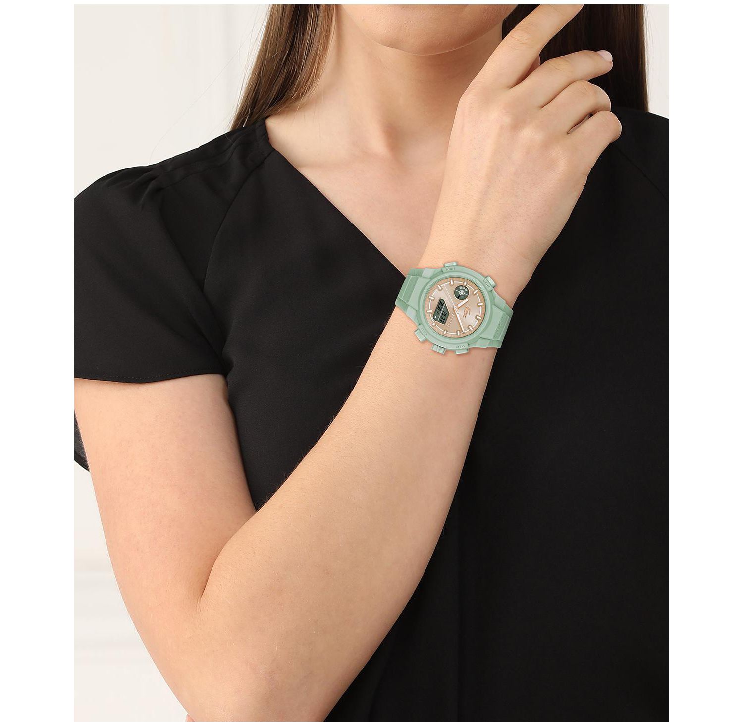 Women's LC33 Green Silicone Strap Watch, 40mm