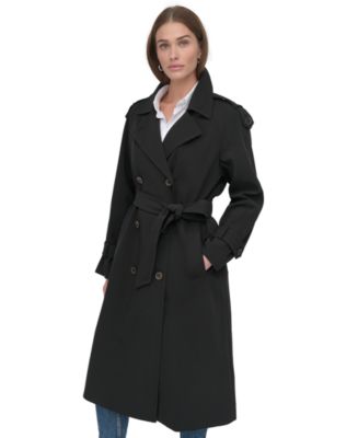 DKNY Women's Belted Double-Breasted Trench Coat - Macy's