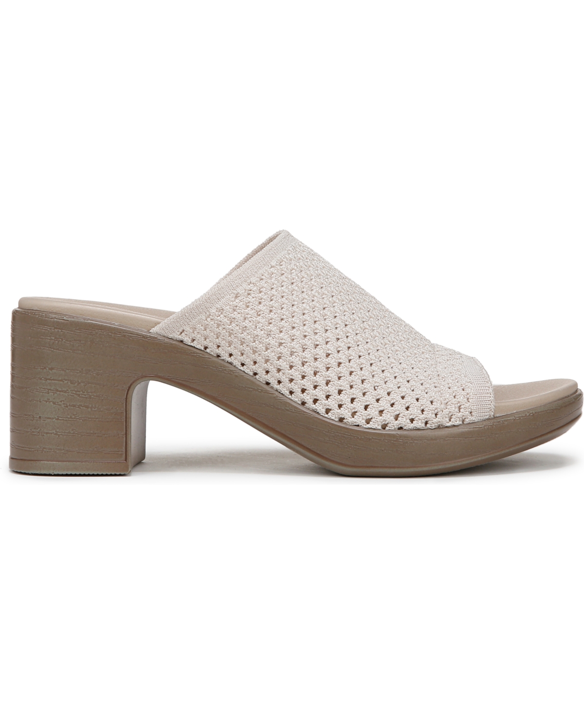 Bzees Ella Block Heel Sandal In Eggnog Fabric