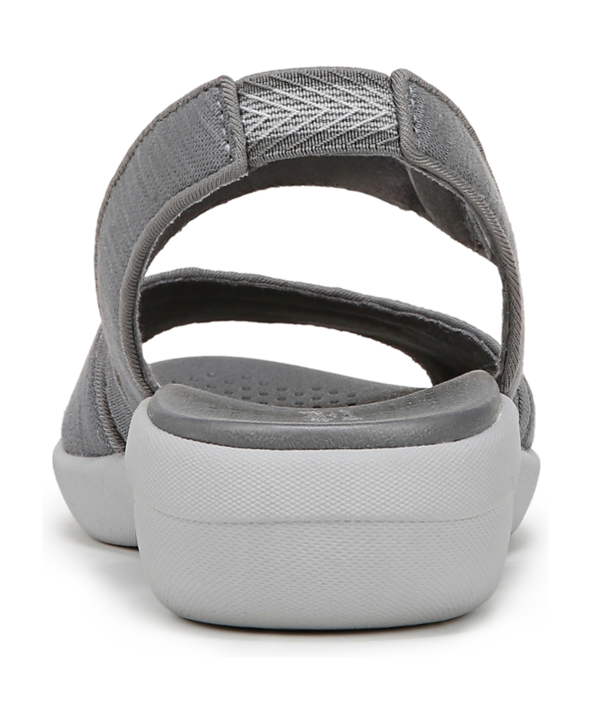 Bzees Women's Cheerful Washable Peep Toe Slingback Sandals In Graphite Waxy Fabric