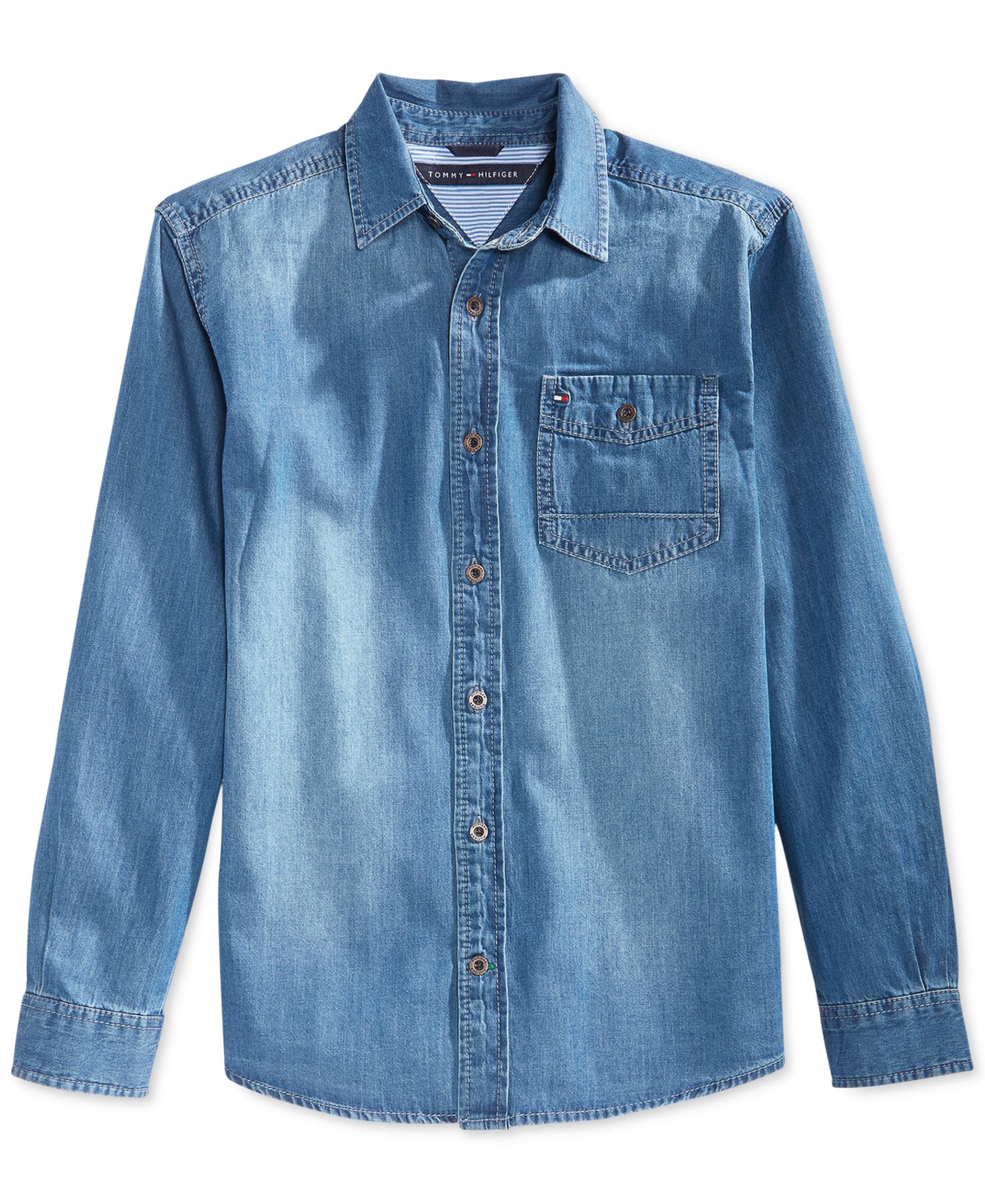 Toddler and Little Boys Button-Front Max Denim Shirt