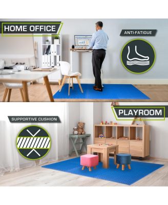 Exercise Puzzle Mat 1/2-in, Blue, 48 Sq Ft - 12 Tiles