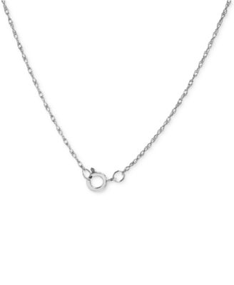 Blue Diamond (1/5 ct. t.w.) & White Diamond (1/3 ct. t.w.) 18" Pendant Necklace in 10k White Gold