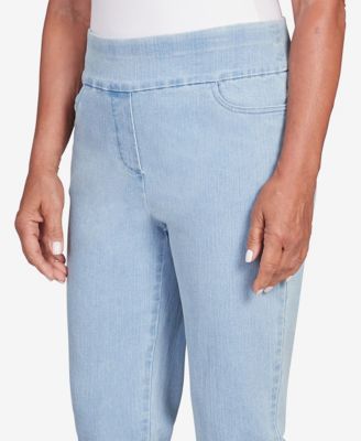 Women's Classic Denim Fringe Capri Pant